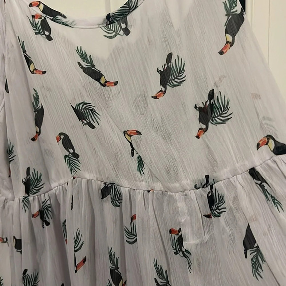 Torrid Toucan Sheer top size 2 2X Perfect to layer with or use as cover up top - Picture 4 of 6